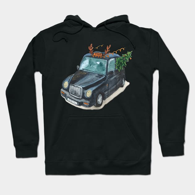 Christmas Cab Hoodie by ZarenBeck